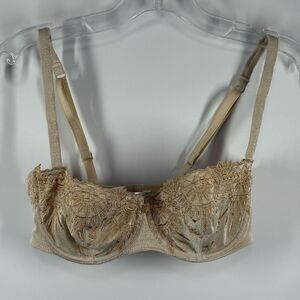 Chantelle Champs Elysées Lace Unlined Demi Bra Size 34D